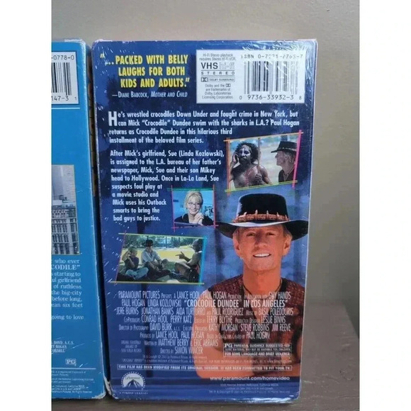 Crocodile Dundee Trilogy Lot 1, 2, 3 Los Angeles VHS Lot - Paul Hogan Tested - Picture 5 of 6